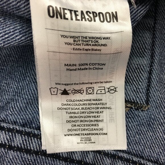 One Teaspoon Jeans Women's Baggies Relaxed Leg Low Waist 29P Ankle - Picture 10 of 10